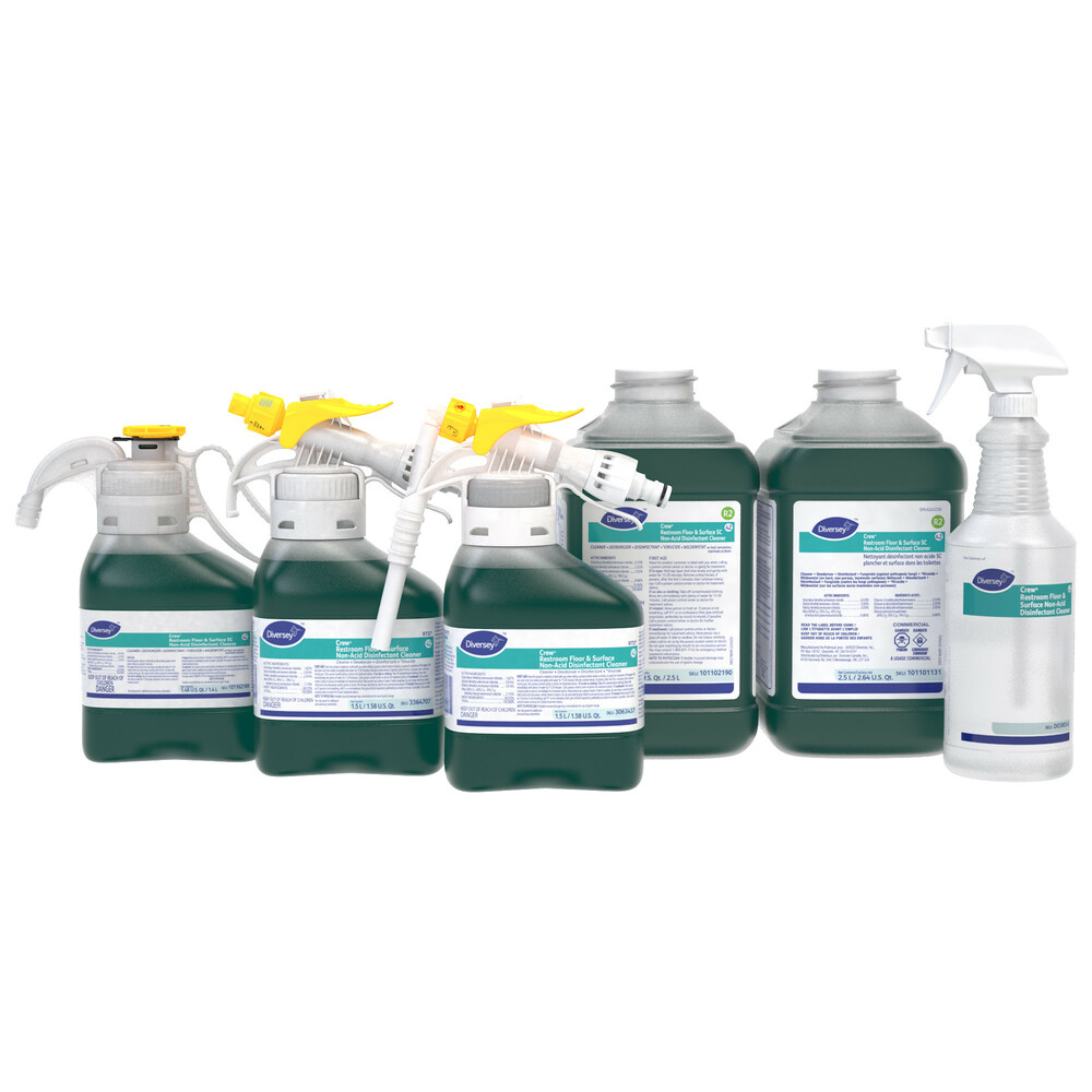 Crew® Restroom Floor & Surface NonAcid Disinfectant Cleaner Diversey