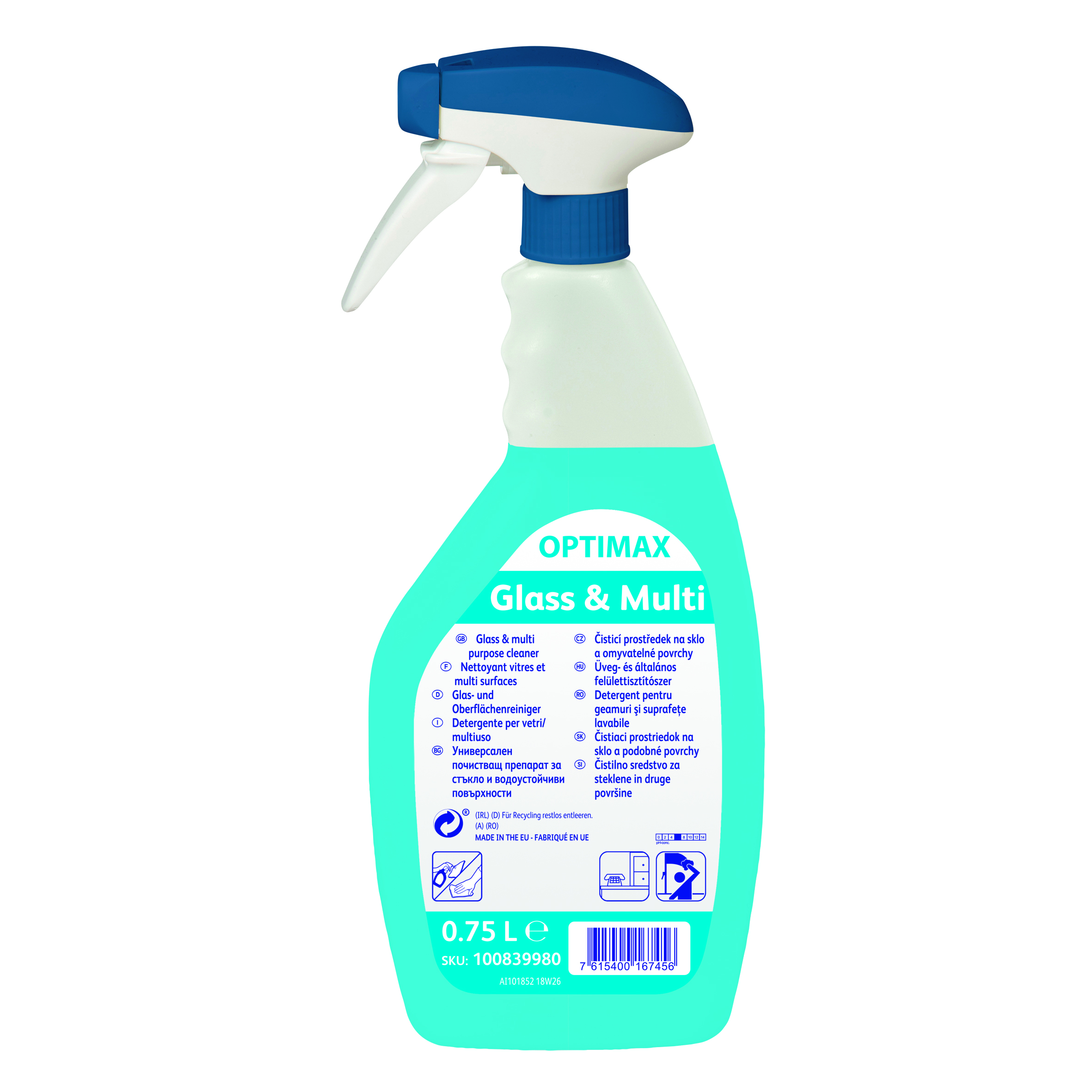 OPTIMAX Glass & Multi 6x0.75L Glass & multi purpose cleaner