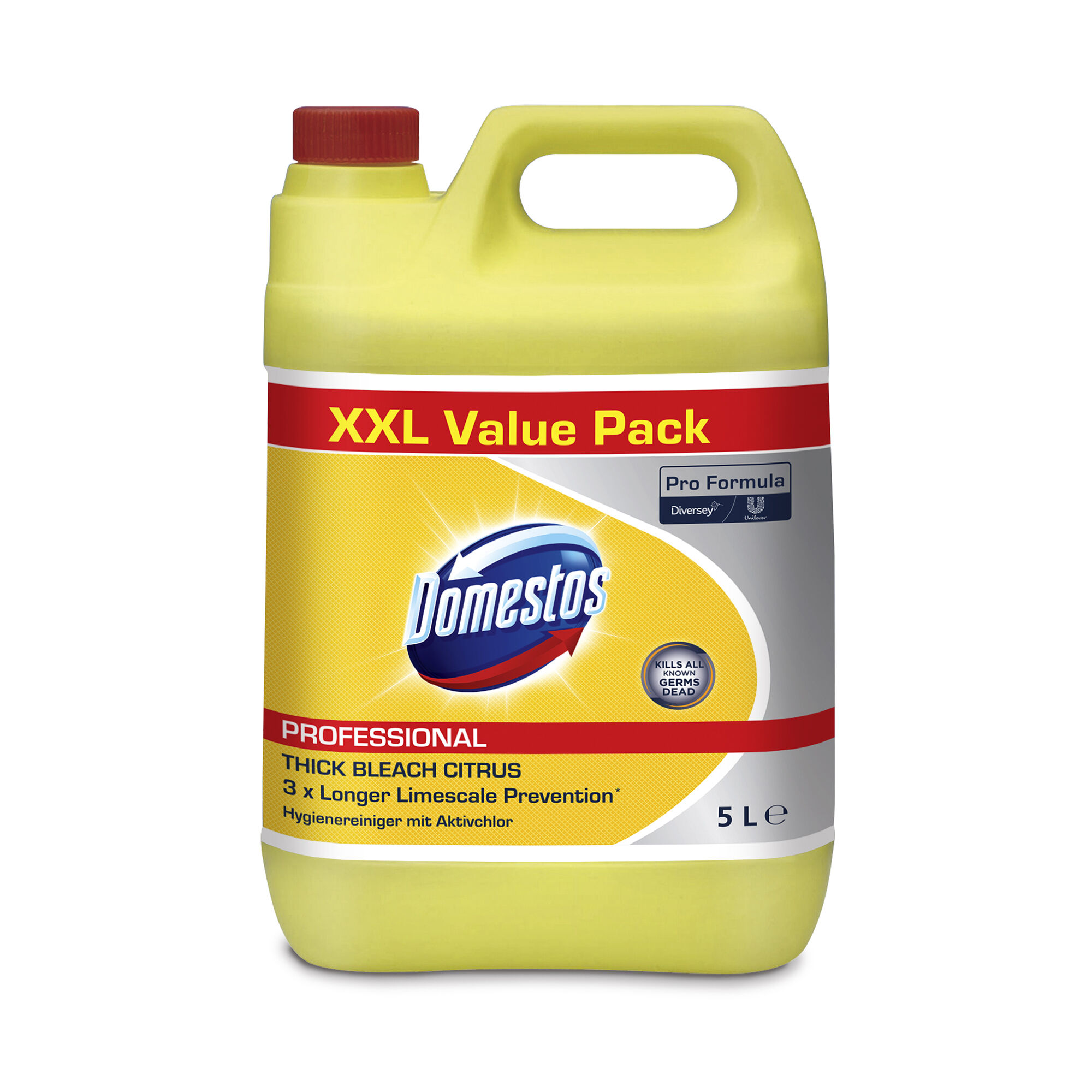 Domestos Pro Formula Citrus Fresh 4x5L Disinfectant bleach with 3x