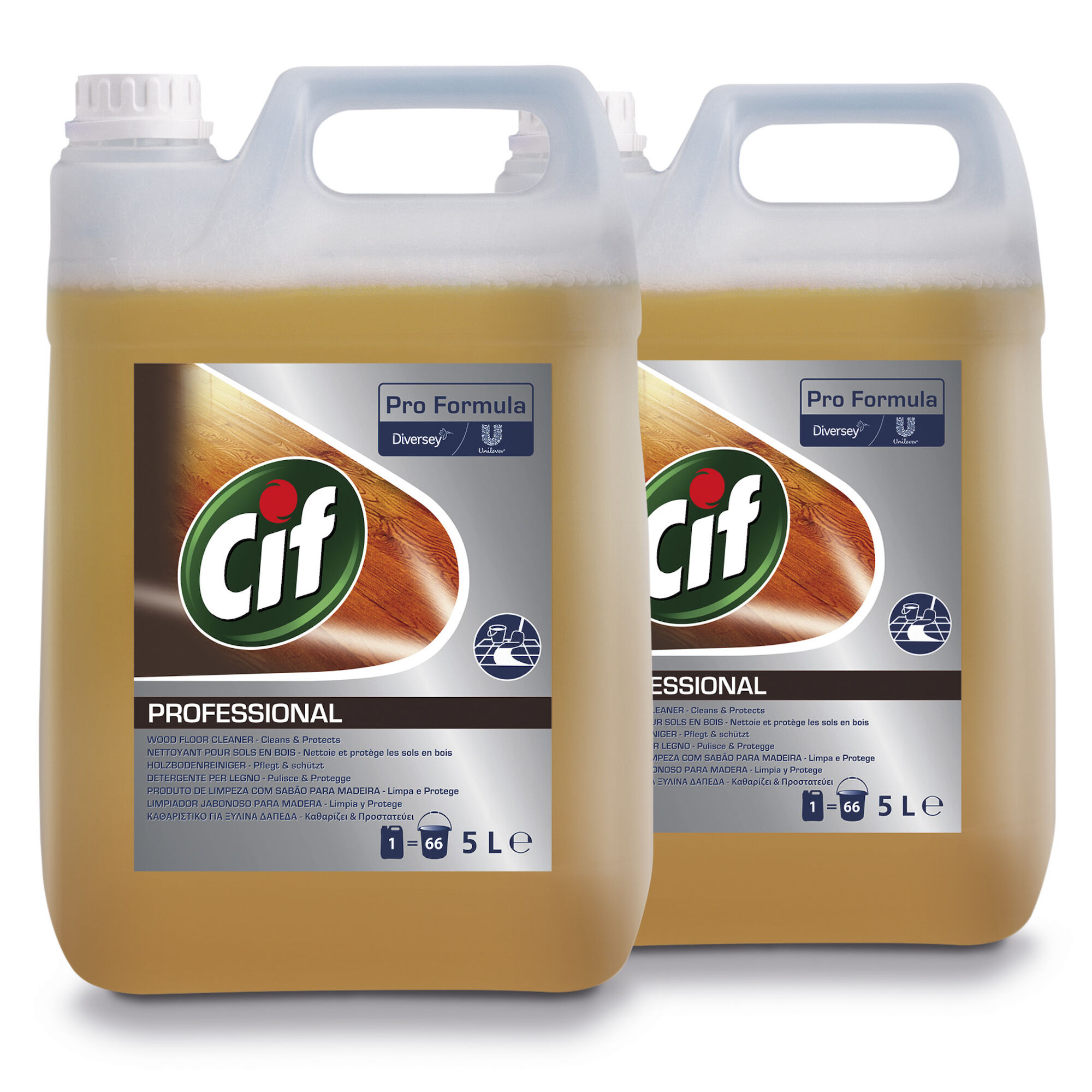 Cif Pro Formula Liquid Wood Floor Cleaner 2x5L Laminate and hard