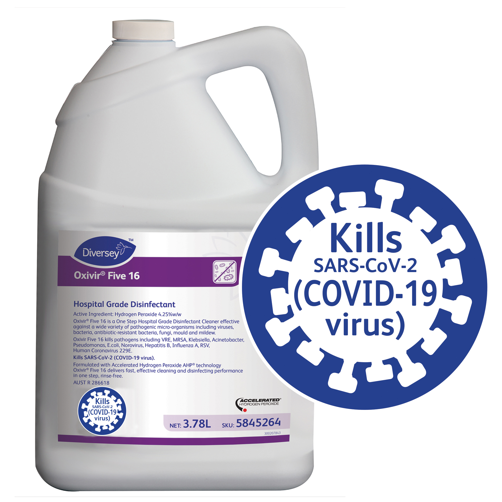 Oxivir Five 16 Hospital Grade Disinfectant Diversey Australia