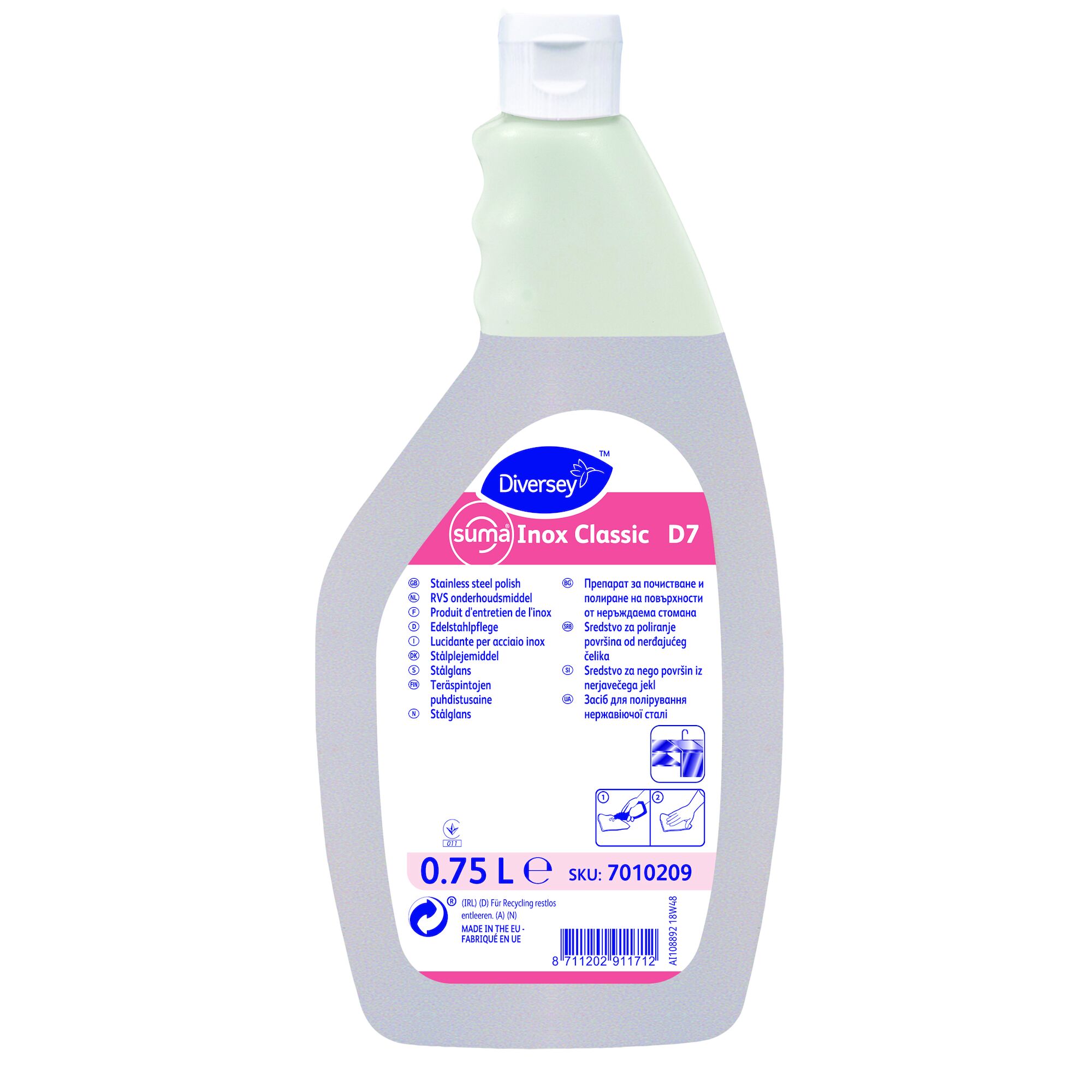 Suma Inox Classic D7 6x0.75L Stainless steel polish Diversey United