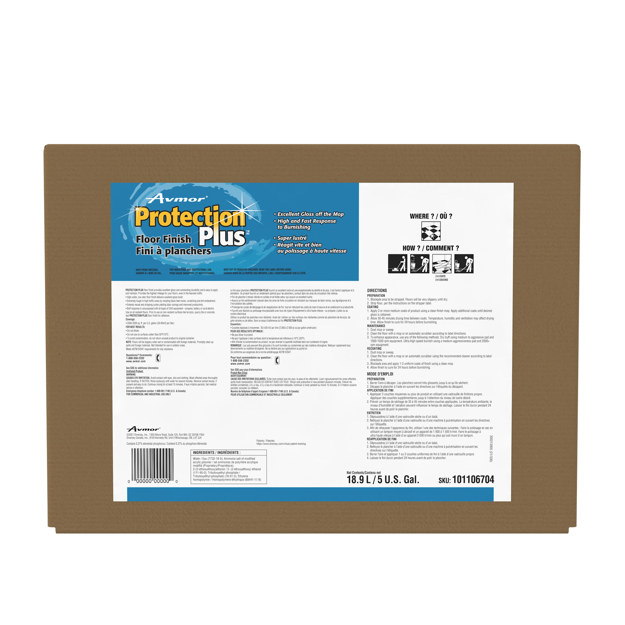 PROTECTION PLUS Floor Finish 1x5gl BIB Diversey Global
