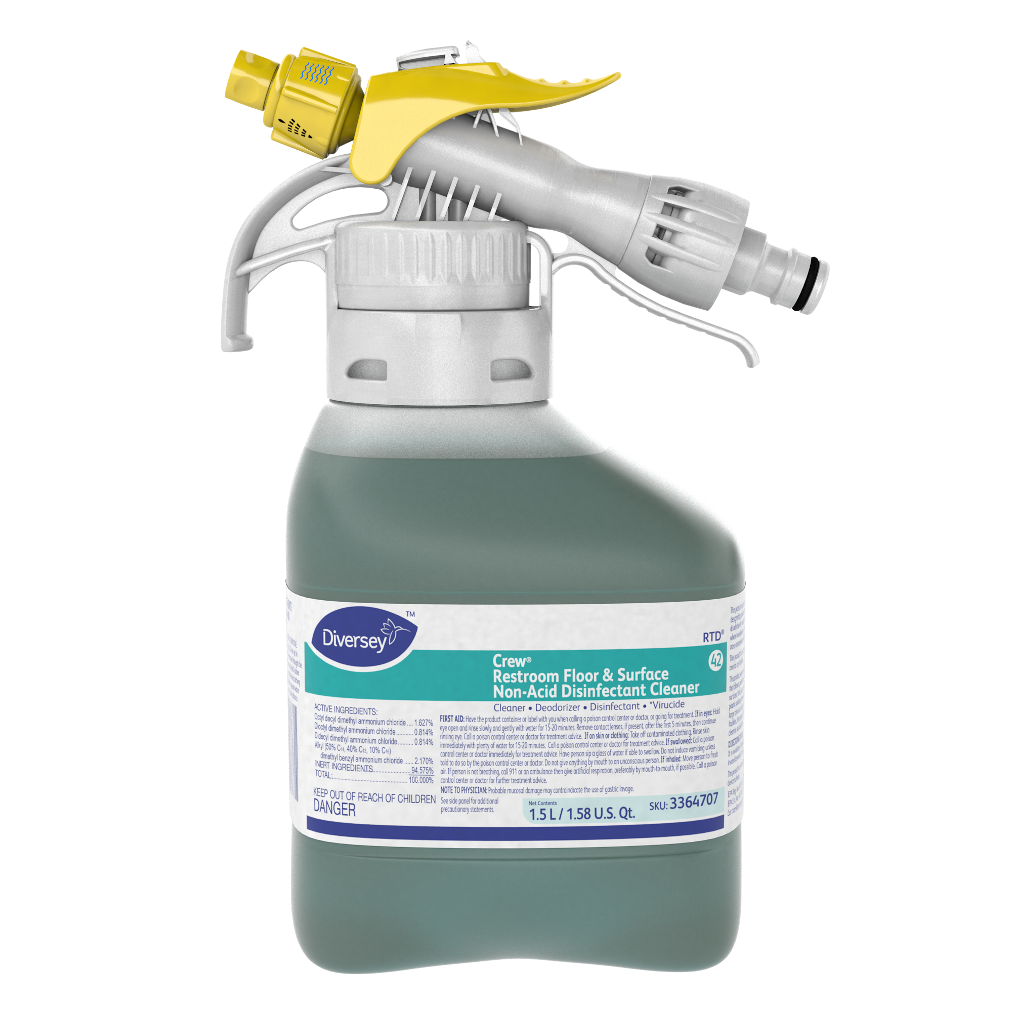 Crew® Restroom Floor & Surface NonAcid Disinfectant Cleaner Diversey Global