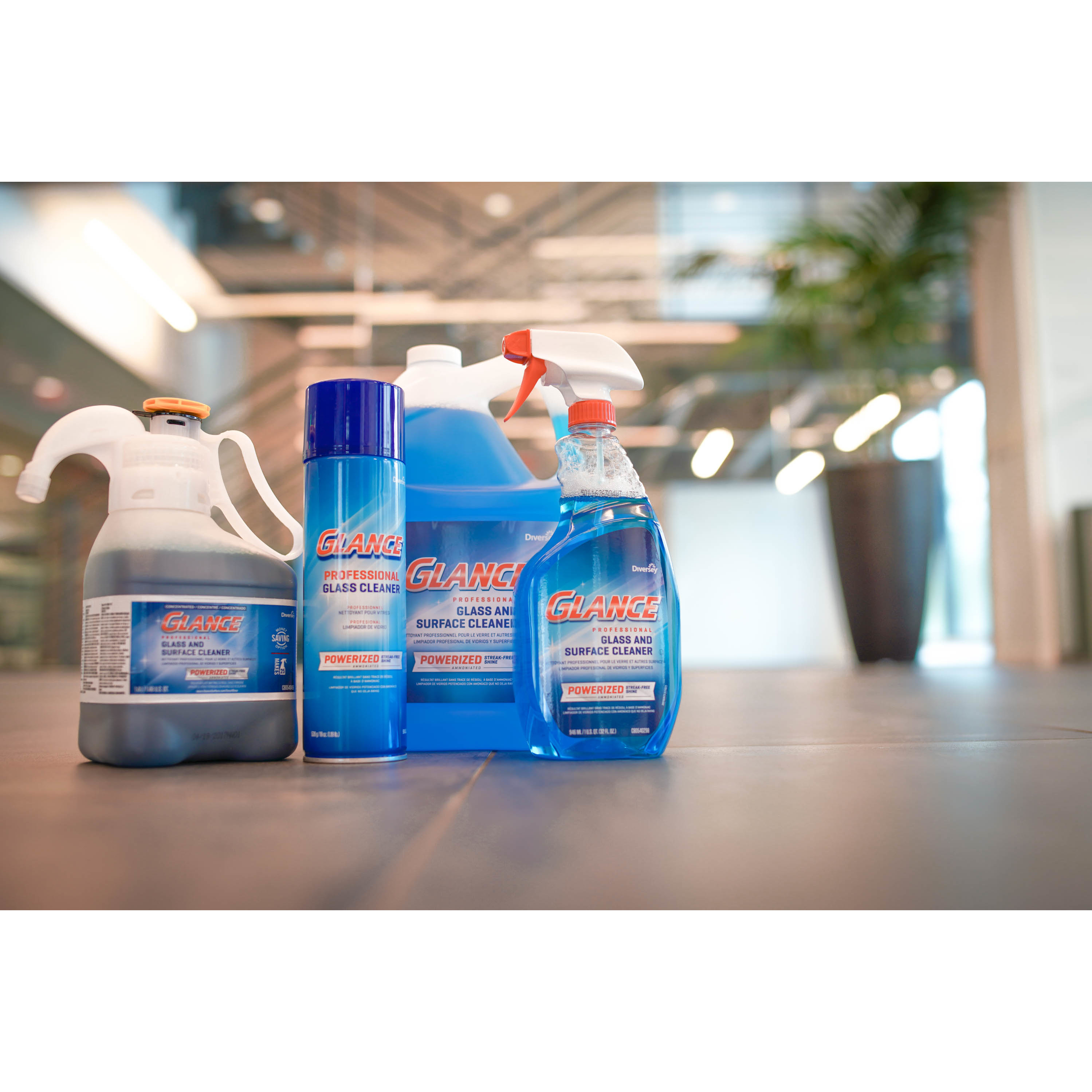 Glance® Powerized® Professional Glass & Surface Cleaner Diversey Global