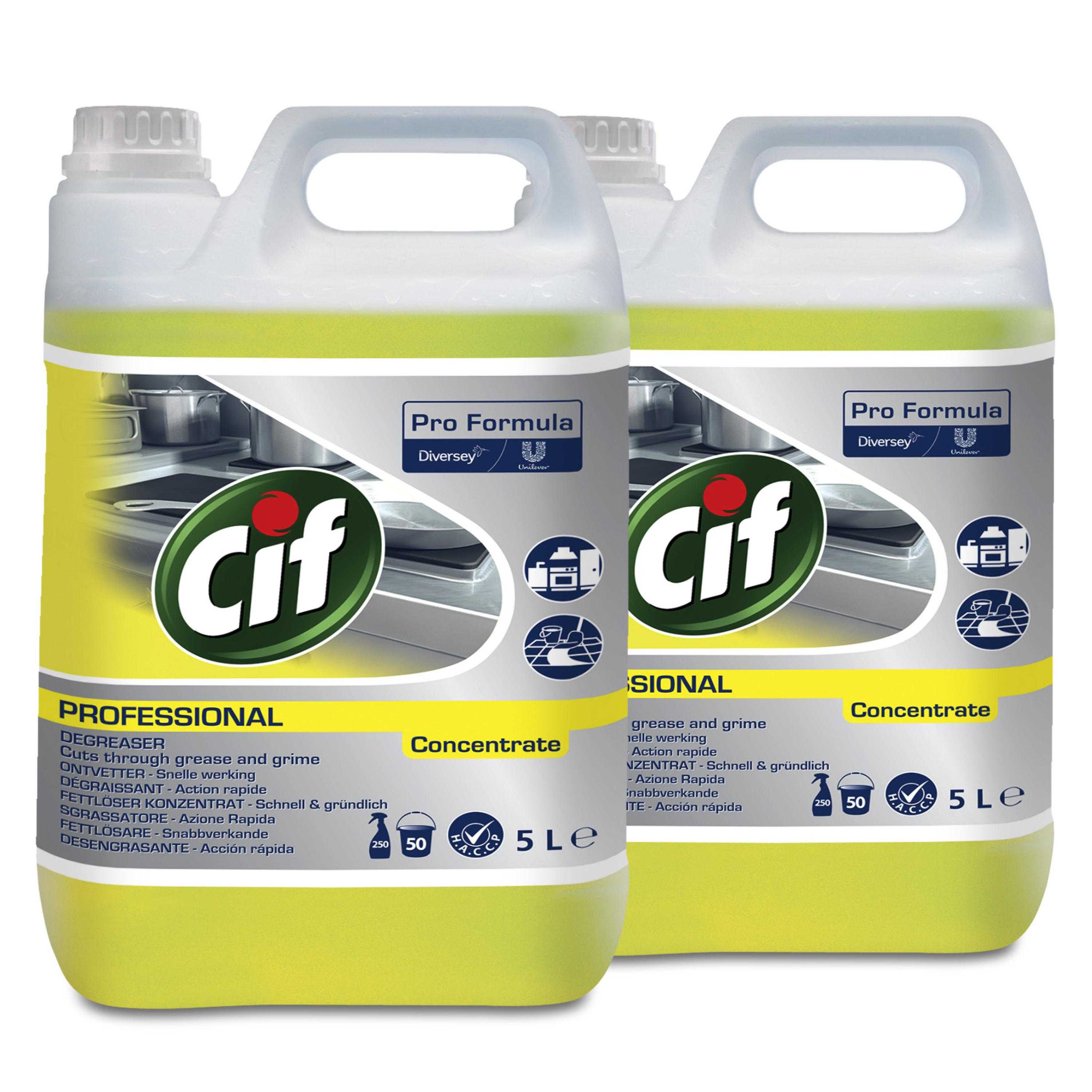 Cif Pro Formula Degreaser Concentrate 2x5L Concentrated kitchen