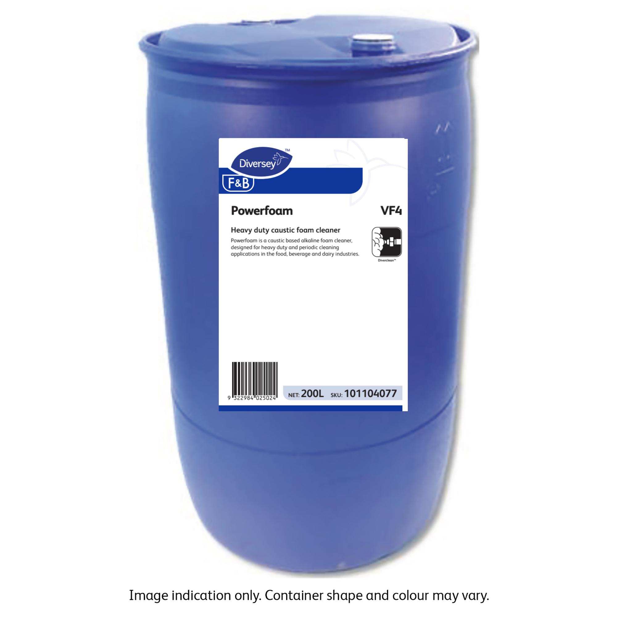 Powerfoam Heavy duty caustic foam cleaner Diversey Australia