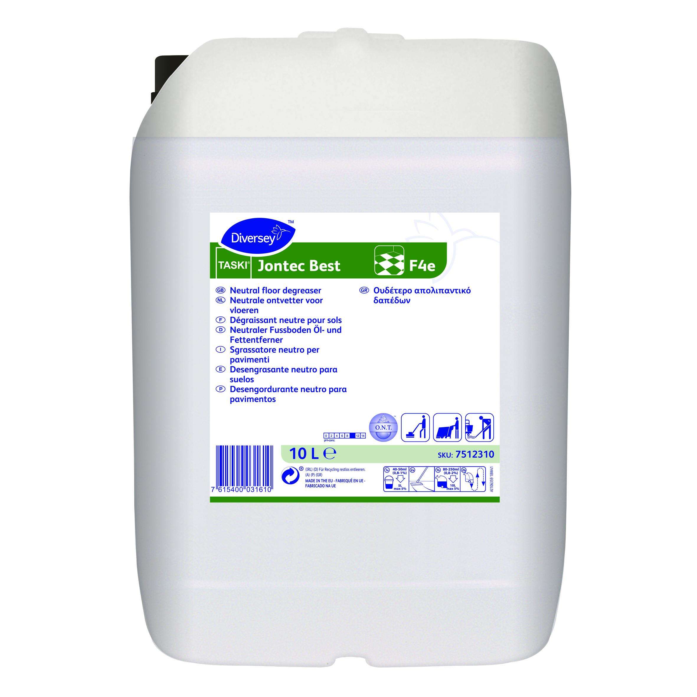 TASKI Jontec Best F4e 10L - Neutral floor degreaser | Diversey Saudi Arabia