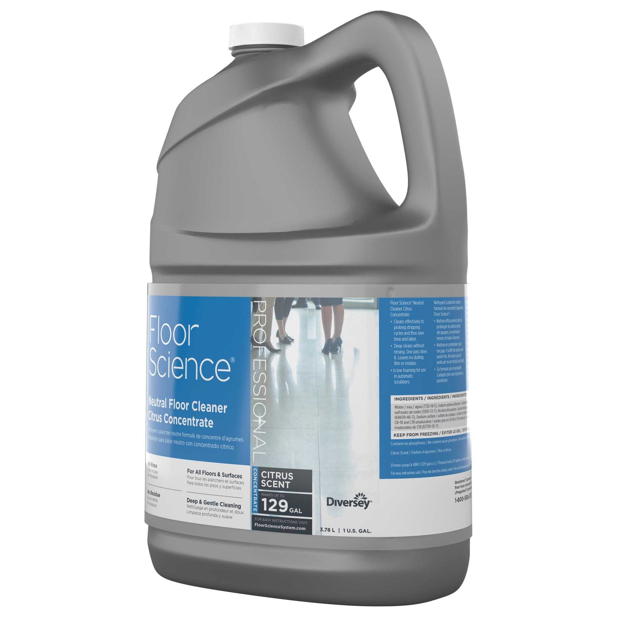 Floor Science Neutral Floor Cleaner Citrus Concentrate Diversey Global